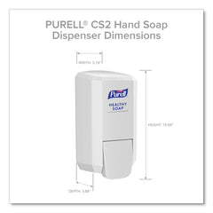 PURELL 5.14 in. x 3.88 in. x 10 in. 1000 mL CS2 Healthy Soap Dispenser - White (6/Carton)