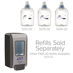 PURELL 5234-06 FMX-20 6.5 in. x 4.65 in. x 11.86 in. 2,000 mL Soap Push-Style Dispenser - Graphite/Chrome (6/Carton)