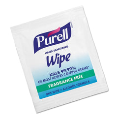 PURELL 5 in. x 7 in. Individually Wrapped Sanitizing Hand Wipes - Unscented, White (100/Box)