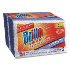 Brillo Estracell 4.5 in. x 2.75 in. Bathroom Sponge - Purple/White (12/Carton)