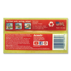 Brillo 21031 Estracell 4.5 in. x 2.75 in. Heavy-Duty Scrub Sponge - Yellow/Green (8/Carton)