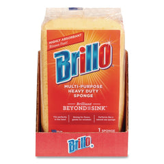 Brillo 4.25 in. x 6.25 in. Multi-Purpose Sponge - Yellow (6/Carton)