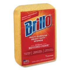 Brillo 4.25 in. x 6.25 in. Multi-Purpose Sponge - Yellow (6/Carton)