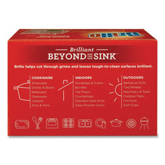 Brillo 2.5 in. x 3 in. Steel Wool Soap Pads - Gray/Pink (12/Carton)