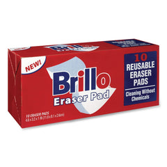 Brillo 3.2 in. x 4.6 in. Commercial Eraser Pads - White (12/Carton)