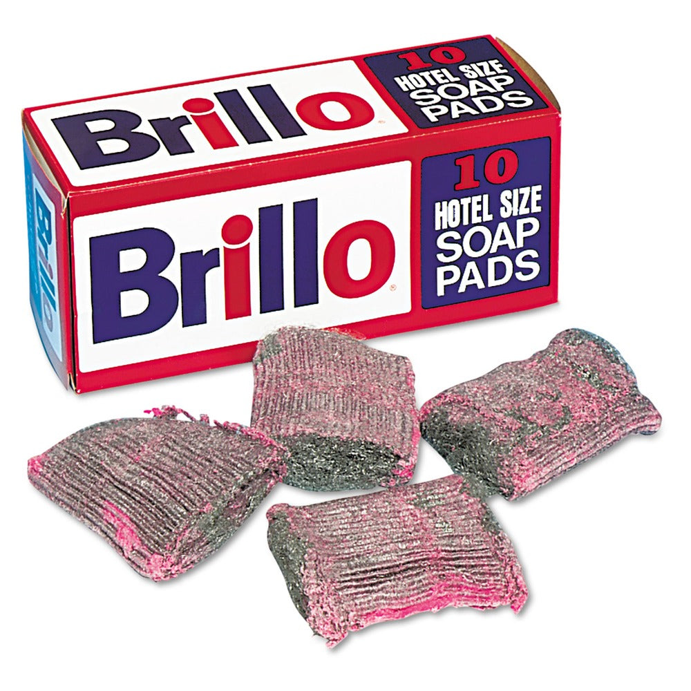 Brillo Hotel Size Steel Wool Soap Pads (120/Carton)