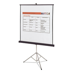 Quartet 70 in. x 70 in. Portable Tripod Projection Screen - White Matte Finish