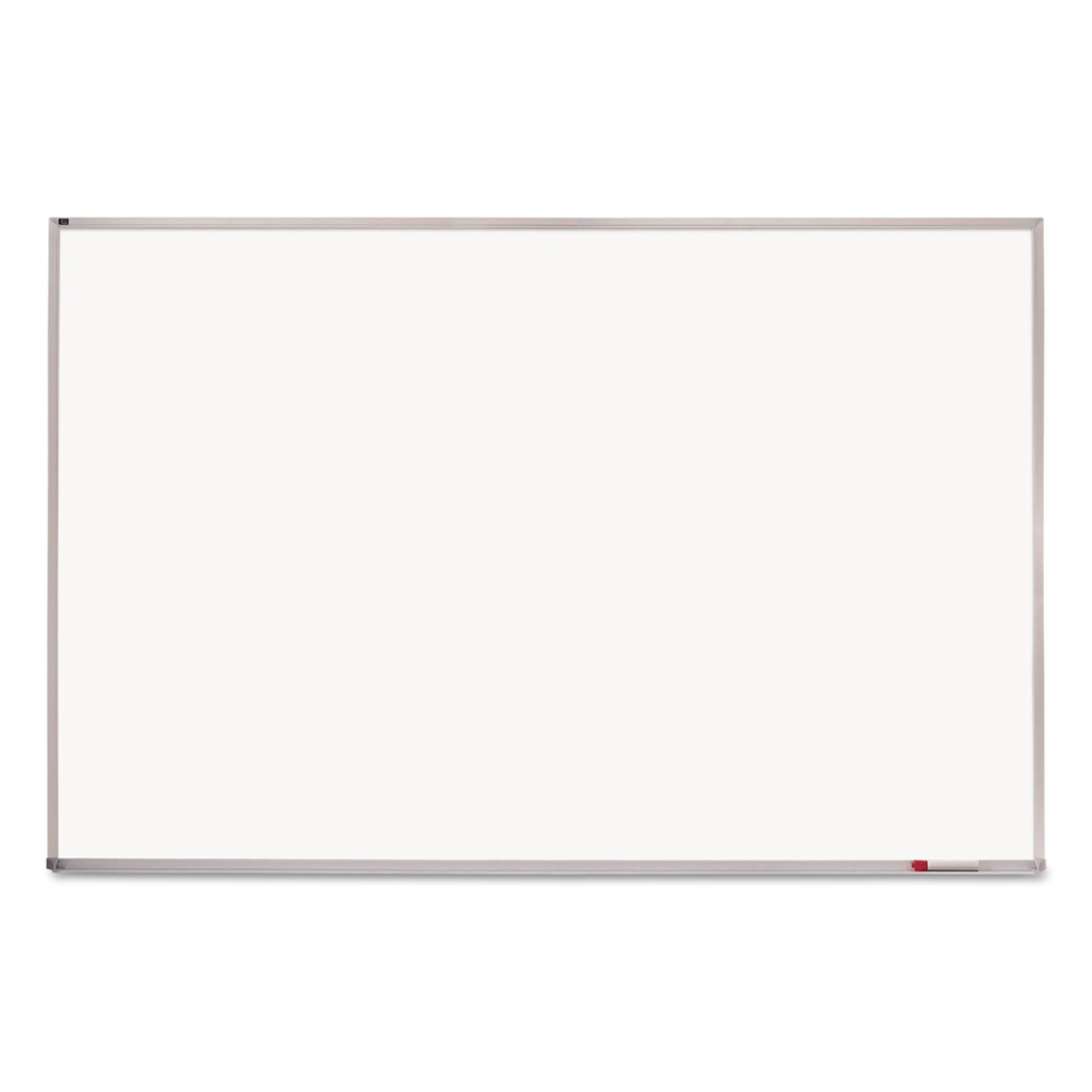 Quartet 96-in x 48-in Porcelain Magnetic Whiteboard - White Surface, Silver Aluminum Frame