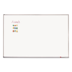 Quartet 96-in x 48-in Porcelain Magnetic Whiteboard - White Surface, Silver Aluminum Frame