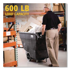Rubbermaid Commercial 151 gal. 600 lbs. Capacity Plastic Structural Foam Tilt Truck - Black