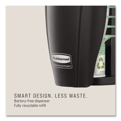 Rubbermaid Commercial TC TCell 2.9 in. x 2.75 in. x 5.9 in. Odor Control Dispenser - Black