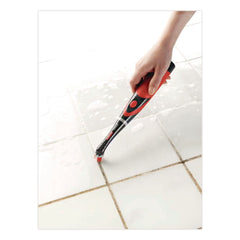Rubbermaid Multi-Purpose Cordless Battery Power Scrubber Red/White Nylon Bristles 12.68-in Brush 7-in Red/Black Handle