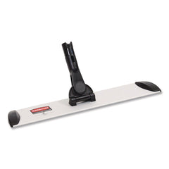 Rubbermaid Commercial Executive 17 in. x 3.5 in. Microfiber Single-Sided Flat Mop Frame - Black/Silver