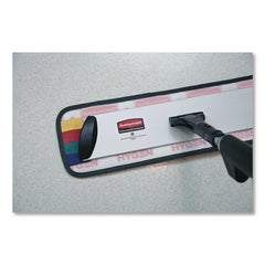 Rubbermaid Commercial Executive 17 in. x 3.5 in. Microfiber Single-Sided Flat Mop Frame - Black/Silver