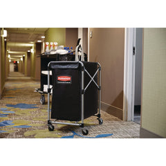 Rubbermaid Commercial 4.98 cu ft. 20.33 in. x 24.1 in. x 34 in. Collapsible X-Cart - Black/Silver