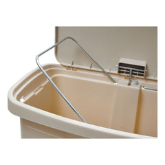 Rubbermaid Commercial Streamline 8-Gallon Resin Front Step Style Step-On Container - Beige