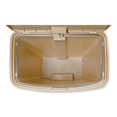 Rubbermaid Commercial Streamline 13-Gallon Resin Front Step Style Step-On Container - Beige