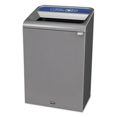 Rubbermaid Commercial 33 Gallon Configure 1 Stream Mixed Recycling Waste Receptacle - Gray