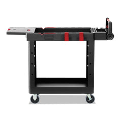 Rubbermaid Commercial Heavy Duty 17.8 in. x 46.2 in. x 36 in. Adaptable Utility Cart - Small, Black