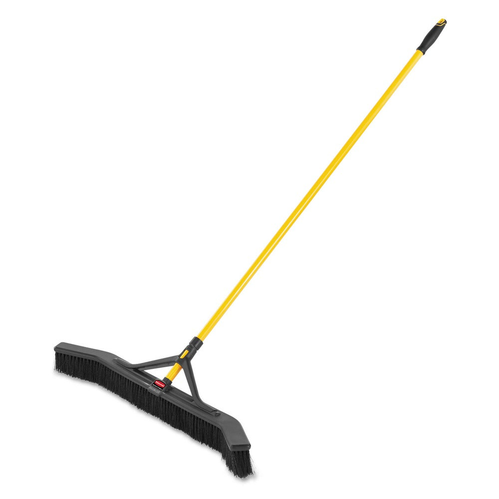 Rubbermaid Commercial 36 in. Polypropylene Bristles Maximizer Push-to-Center Broom - Yellow/Black