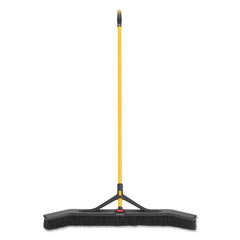 Rubbermaid Commercial 36 in. Polypropylene Bristles Maximizer Push-to-Center Broom - Yellow/Black