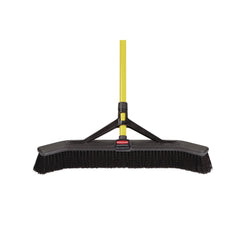 Rubbermaid Commercial 36 in. Polypropylene Bristles Maximizer Push-to-Center Broom - Yellow/Black