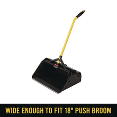 Rubbermaid Commercial Maximizer 20.44 in. W x 29 in. H Plastic Heavy-Duty Stand Up Debris Pan - Yellow/Black