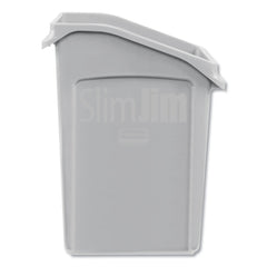 Rubbermaid Commercial Slim Jim 23 Gallon Polyethylene Under-Counter Container - Gray