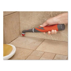 Rubbermaid Reveal Power Scrubber Red/White Nylon Bristles 1.73-in Brush Red Plastic Handle