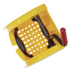 Rubbermaid Commercial 2064959 WaveBrake 2.0 Down-Press Plastic Wringer - Yellow