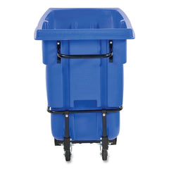 Rubbermaid Commercial BRUTE 1,250 lb Capacity 1 cu. Yd. Plastic/Steel Frame Rotomolded Recycling Tilt Truck - Blue