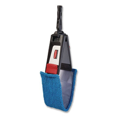 Rubbermaid Commercial 19.5 in. x 5.5 in. Microfiber Head 48 in. to 72 in. Aluminum Handle Adaptable Flat Mop Kit - Blue/Yellow