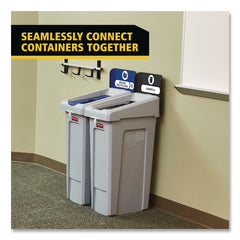 Rubbermaid Commercial Slim Jim 33 gal 1-Stream Landfill Resin Recycling Station - Gray