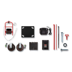 Rubbermaid Commercial 0.5 mph to 3 mph DC Motor 60 V Lithium-Ion Battery Motorized Kit for 24 in. x 48 in. Platform Trucks - Medium Black/Red