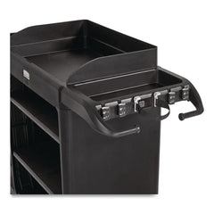 Rubbermaid Commercial Plastic Vacuum Holder for All Rubbermaid Commercial Full-Size and Compact Housekeeping Carts - Black (6/Carton)