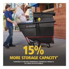 Rubbermaid Commercial BRUTE 35.01 in. x 70.7 in. x 9.5 in. Rotomolded Tilt Truck Lid - Black