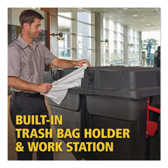 Rubbermaid Commercial BRUTE 35.01 in. x 70.7 in. x 9.5 in. Rotomolded Tilt Truck Lid - Black