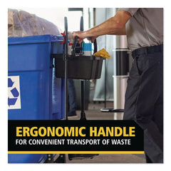 Rubbermaid Commercial BRUTE 25.45 in. x 12.82 in. x 15 in. Ergonomic Rotomolded Tilt Truck Handle and Caddy - Black