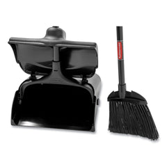 Rubbermaid Commercial FG253200BLA Lobby Pro Plastic/Metal 12-1/2 in. Upright Dustpan with Cover - Black