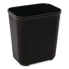 Rubbermaid Commercial FG254300BLA 7 gal. Fiberglass Wastebasket - Black