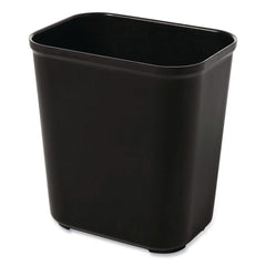 Rubbermaid Commercial FG254300BLA 7 gal. Fiberglass Wastebasket - Black