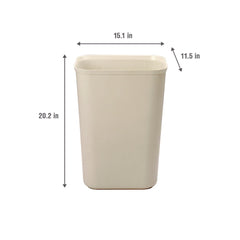 Rubbermaid Commercial 10 Gallon Fiberglass Wastebasket - Beige