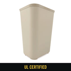 Rubbermaid Commercial 10 Gallon Fiberglass Wastebasket - Beige