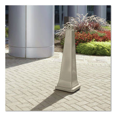Rubbermaid Commercial 12.25 in. x 39.75 in. 1 gal. GroundsKeeper Pyramid Cigarette Waste Collector - Beige