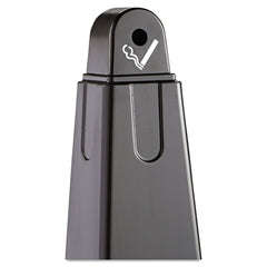 Rubbermaid Commercial 12.25 in. x 39.75 in. 1 gal. GroundsKeeper Pyramid Cigarette Waste Collector - Black
