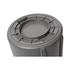 Rubbermaid Commercial 10 gal. Vented Round Plastic Brute Container - Gray
