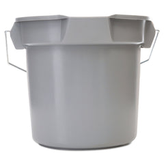 Rubbermaid Commercial FG261400GRAY 14 qt. 12 in. Round Utility Plastic Bucket - Gray