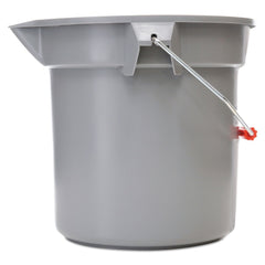 Rubbermaid Commercial FG261400GRAY 14 qt. 12 in. Round Utility Plastic Bucket - Gray