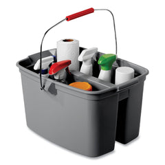 Rubbermaid Commercial 17 qt. Plastic Double Utility Pail - Gray