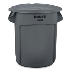 Rubbermaid Commercial 19.88 in. BRUTE Self-Draining Flat Top Lids for 20 gal. Round BRUTE Containers - Gray